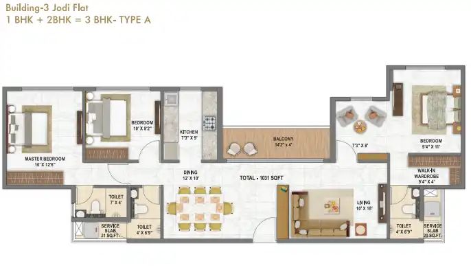 Cloud City Kharghar Unit plan